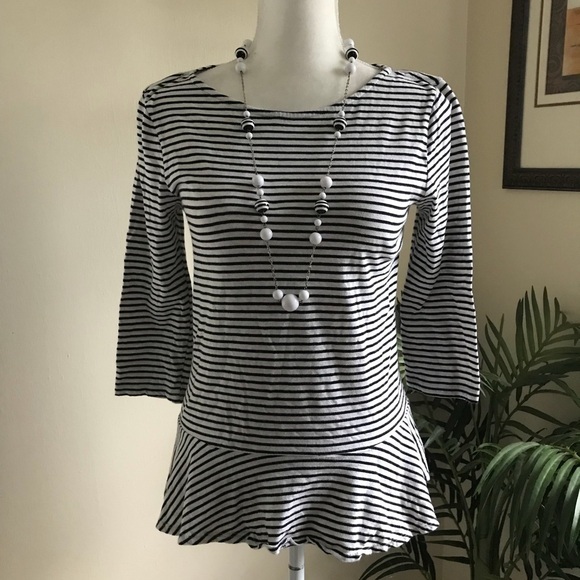 GAP Tops - 2/$15 Gap 3/4 Sleeve Stripe Cotton Knit Top S